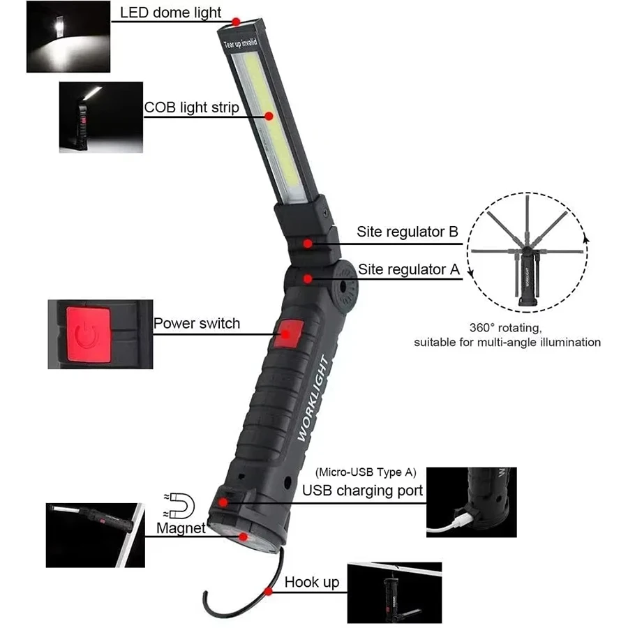New Portable COB LED Flashligh - Outdoor Camping Adventure Lamp recensie en prijs