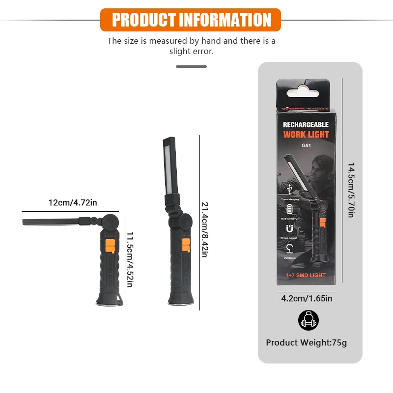 Portable COB LED Flashlight Re - Outdoor Camping Adventure Lamp recensie en prijs