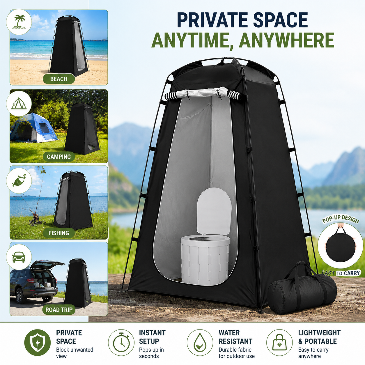 Outdoor Portable Privacy Tent  - Outdoor Camping Toilet Tent recensie en prijs