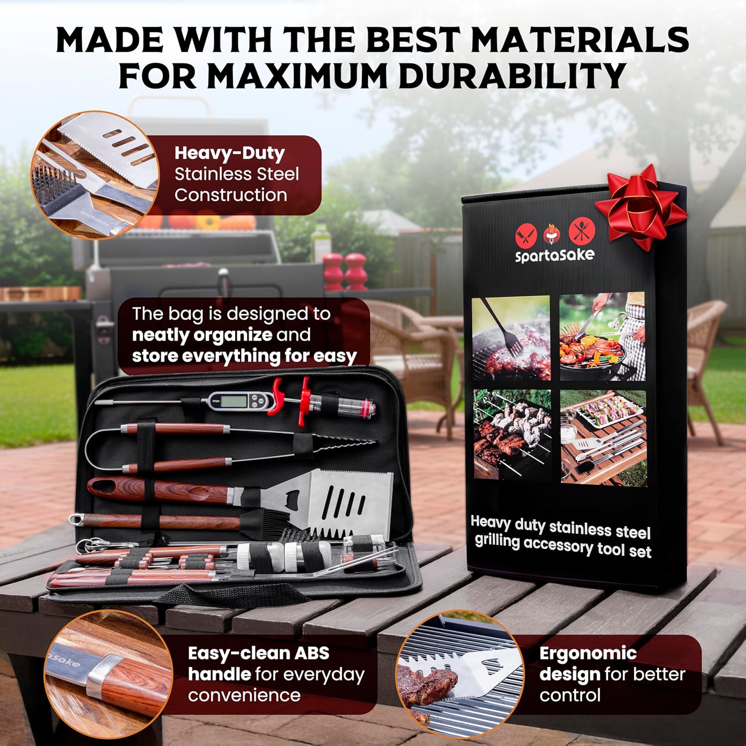 24PCS BBQ Grill Set, Stainless - Outdoor Camping Griddle recensie en prijs