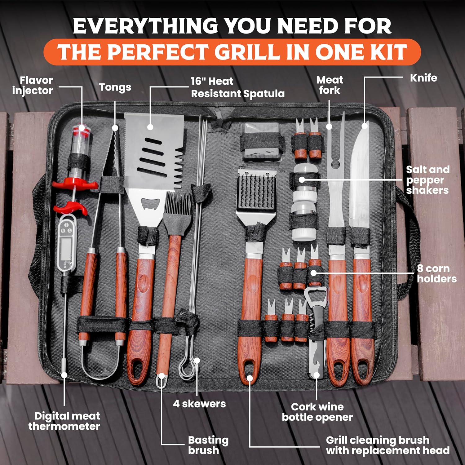 24PCS BBQ Grill Set, Stainless - Outdoor Camping Griddle recensie en prijs