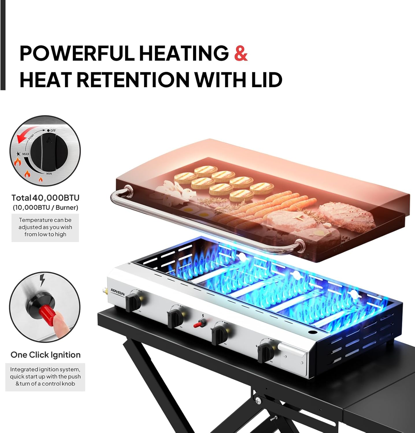 Portable Rolling Flat Top Gas  - Outdoor Camping Griddle recensie en prijs