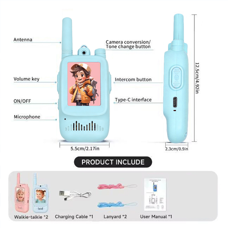 2pcs kids Video Walkie Talkie  - Outdoor Camping Videos recensie en prijs